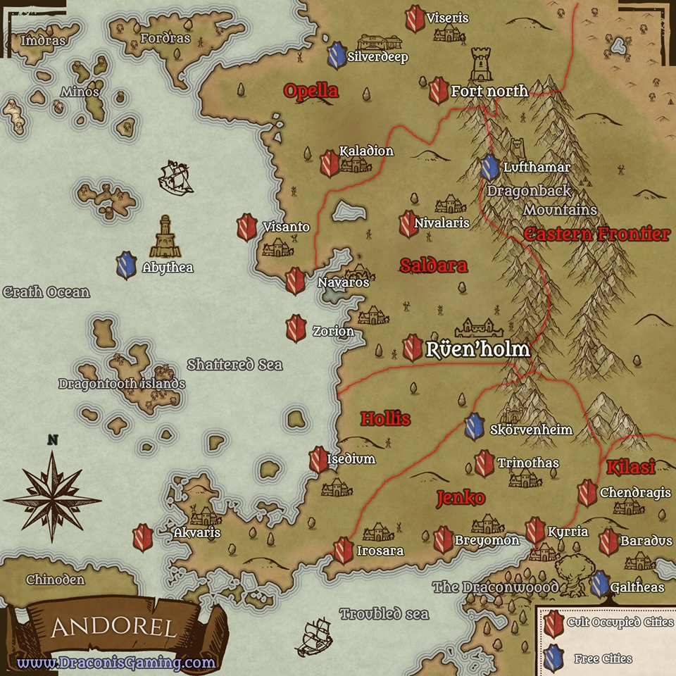 Draconis Map of Andorel